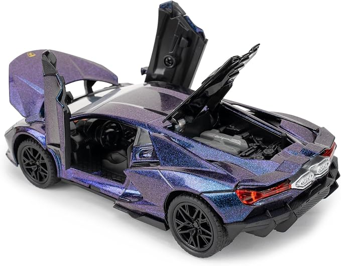 BDTCTK 1/32 Comapatible for Lamborghini ‌Aventador LP700-4 Model Car, Zinc Alloy Diecast Pull Back Toy Cars with Sounds and Lights Vehicles for Kids Boy Girl Gift (Blue)