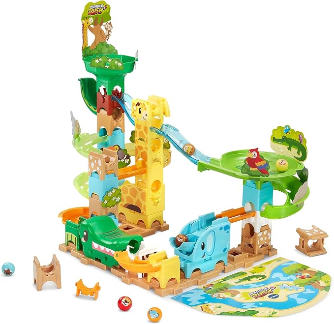 VTech Marble Rush Jungle Journey Set Preschool Marble Run Toy