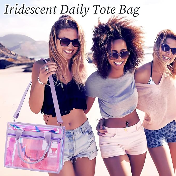 Fammart Mesh Beach Bag for Women, Large Beach Toy Pool Bag with Zipper Pocket, SandProof Cruise Essentials 2026 Family Travel