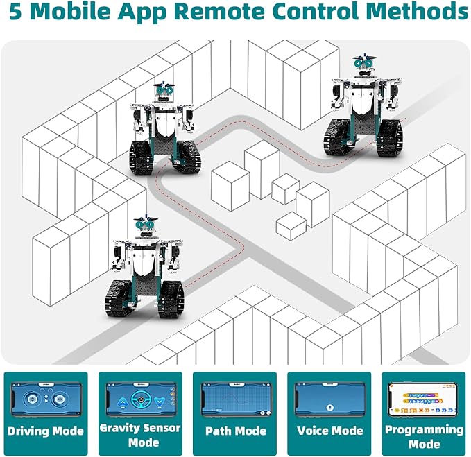 STEM Robot Toys for 8-14, 12 in 1 Remote Control Robotics Toys for Kids, Programmable Building Robot Kit Birthday Present for Science Educational(557 Pcs)