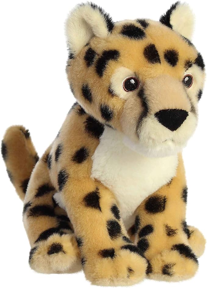 Aurora® Responsibly Made Eco Nation™ Cheetah Stuffed Animal - Ideal for Playtime Adventures - Perfect for Birthdays or Just Because - Gold 8 Inches