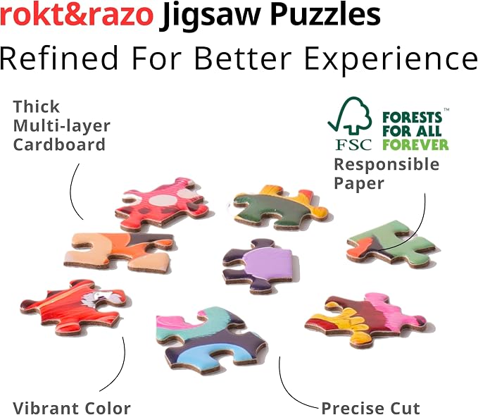 rokt&razo, 24 National Parks, 1000 Pieces Daily Challenge Pack, 24 Mini Pack Jigsaw Puzzle, Advent Calendar, Family Game Nights, Finish Size 27.5 * 19.7 in