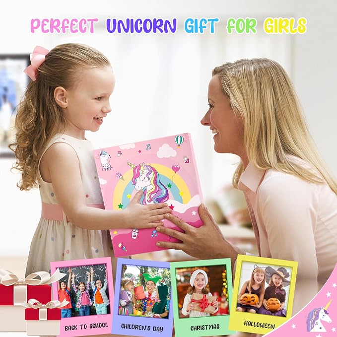 MAIGOZON Unicorn Art Supplies for Girls Ages 4-8 - 56 PCS Coloring Kit with Scented Markers, Gel Pens & Glitter Pencil Case, Kids Drawing Set Birthday Holiday Gifts for Girls 6 7 8
