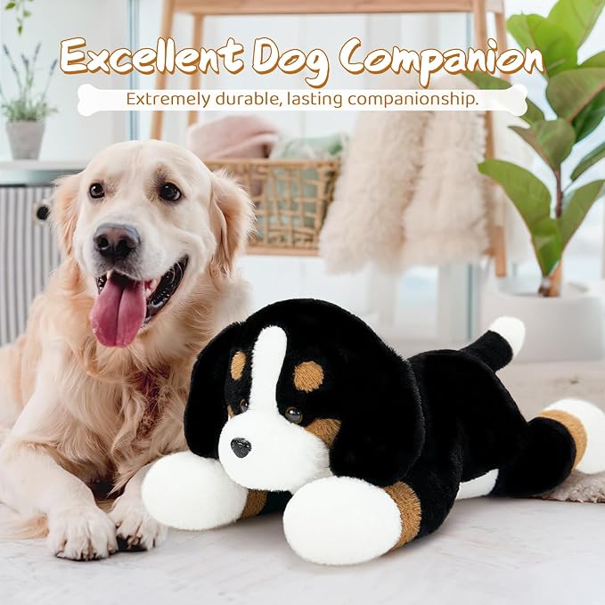 Tezituor 25 Inch Bernese Mountain Dog Stuffed Animal, Giant Bernese Mountain Dog Plush for Kids Women, Large Dog Cute Puppy Plushies Stuffy Gift for Christmas, Birthday, Party Decorations,Brown