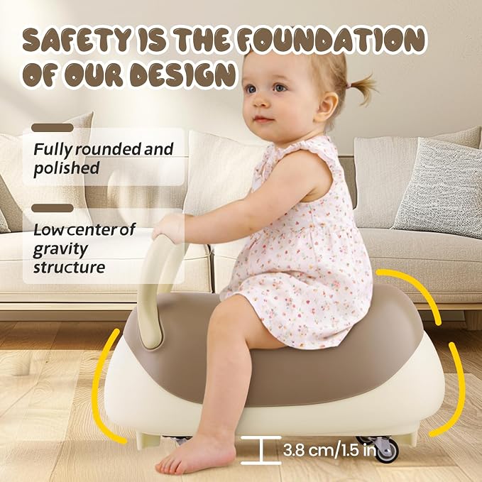 Sumsoltic Toddler Balance Ride-On Toys, Kids Wiggle Car with Quiet PU Wheels & Anti-Tip Design for Age 1-3