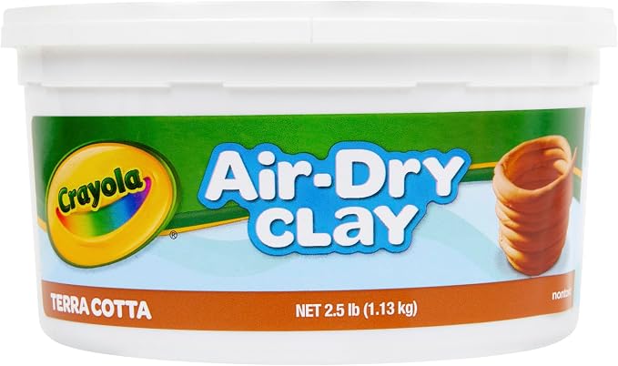 Crayola Air Dry Clay, Terra Cotta No Bake Modeling Clay for Kids, 2.5lb