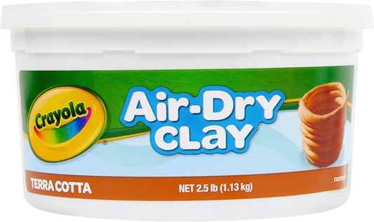 Crayola Air Dry Clay, Terra Cotta No Bake Modeling Clay for Kids, 2.5lb