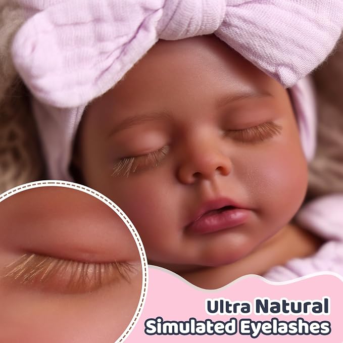 BABESIDE Lifelike Reborn Baby Dolls Daisy Black Girl- 12 Inch Body Realistic-Newborn Handmade Real Life Baby Dolls with Clothes and Toy Gift for Kids Age 3+