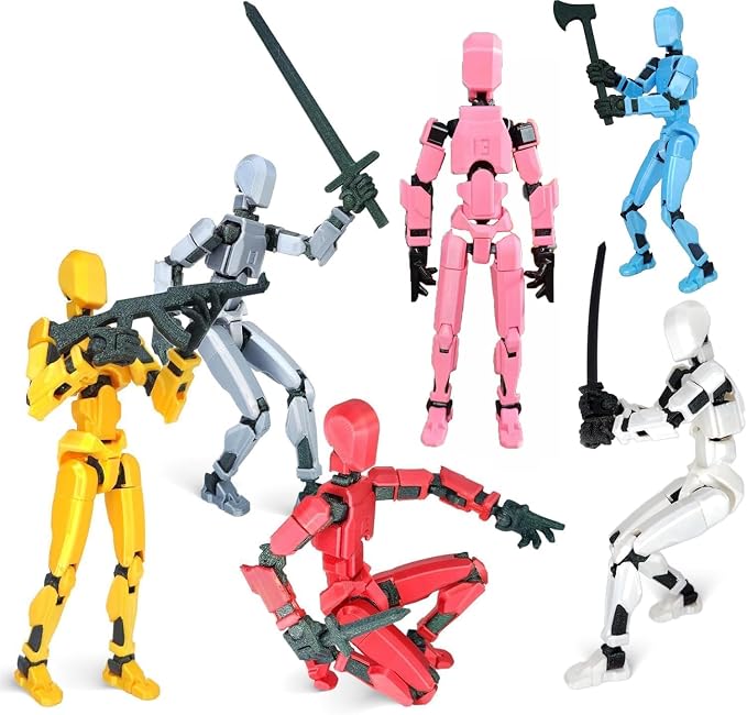 FoxVilla Assembly Completed T13 Action Figure, Titan 13 3D Printed Action Figure, 3D Printed Titan13, Assembled Dummy 13 Lucky 13 Toy Figure