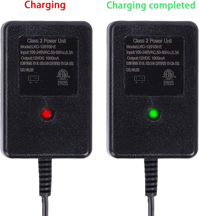 Universal 12V Charger for Kids Ride On Toys and Cars - Compatible with BMX X6, Kid TRAX GMC, Wal-Mart, Moto ATV Quad, Electric Vehicle Power Adapter with Square Plug
