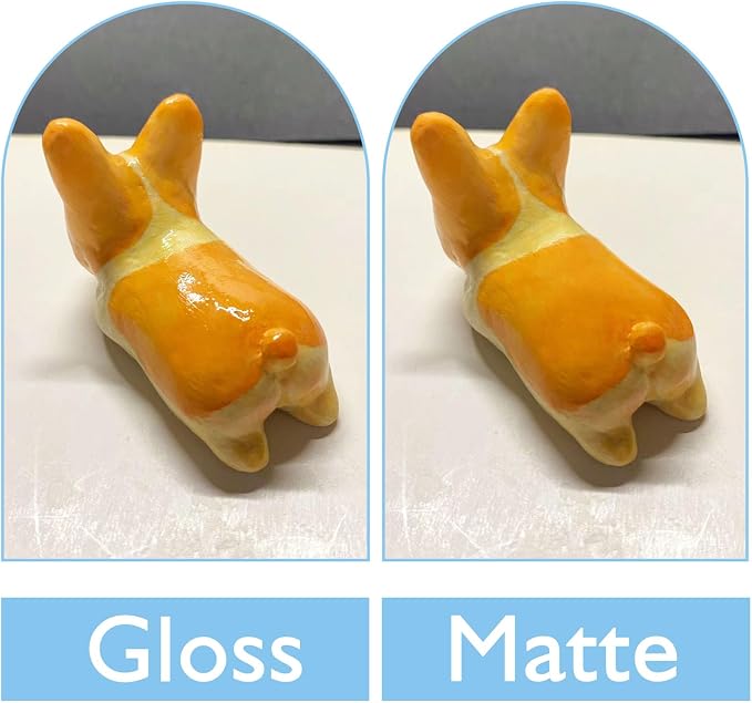 2 x 50ml Air Dry Clay Glaze, Clay Glaze Air Dry for Airdry Clay, Air Dry Clay Varnish Can Not Only Used to Prevent Clay Cracking, Scratches, and Wear,It Can Also Having a Glaze Effect (Gloss+Matte)