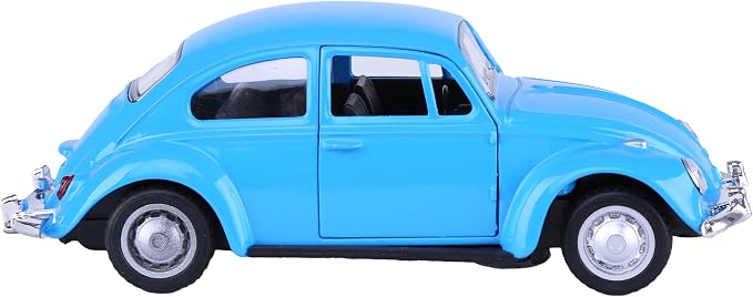 Berry President 1967 Classic Beetle Bug Vintage 1/32 Scale Diecast Metal Pull Back Car Model Toy for Gift/Kids (Blue)