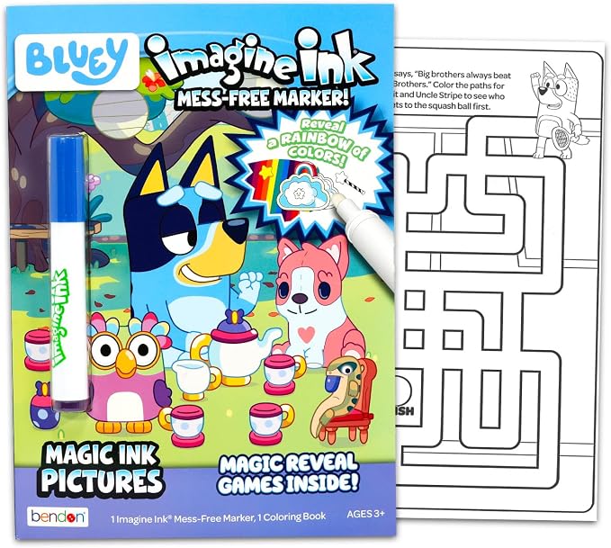 Bluey Ultimate Coloring and Activity Book Set - Coloring Bundle for Kids Coloring Pages, Mess Free Coloring, Stickers, More | Jumbo Bluey Coloring Books 4-8, 3-5, 8-12