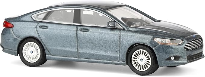 Greenlight 1/64 2013 Ford Fusion SE, Gray, Rick's Auto Sales, LP Diecast Exclusive 51623