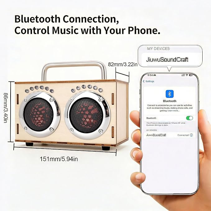 STEM Projects Kit for Kids & Adults Build Your Own Portable Wood Bluetooth Speaker Science Experiment Electronics Kit for Boys & Girls Ages 8-12 9 10 14 16-Chrome Graduation Gift Camping