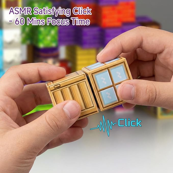 Magnetic Blocks for Kids 3-5: 300 Pcs Magic Forest Building Toys with 48 Patterns - 0.8" Pixel Sensory Cubes for Creative Construction - Birthday Gift for Boys Girls Age 3 4 5 6 7 8 Year Old