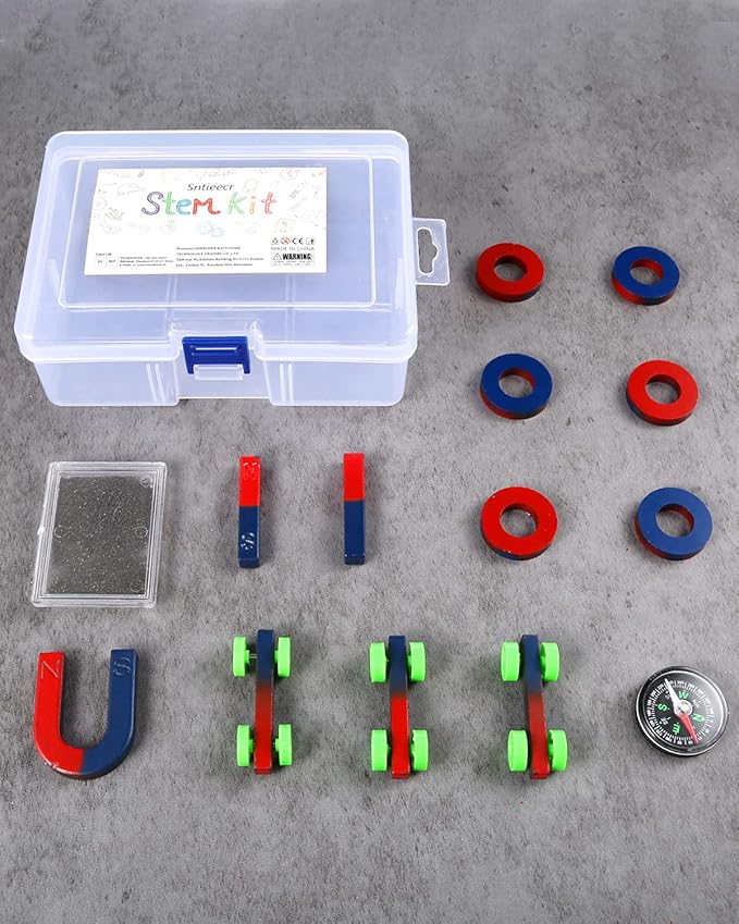 Sntieecr Labs Junior Science Magnetism Set for Experiment Education, Science Experiment Tool Physics Educational Toys Educational Science Kit for Kids Teen