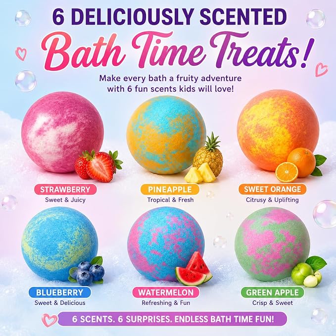 Bath Bombs for Kids with Surprise Inside, Unicorn Bath Bombs for Girls with Jewelry & Jewelry Box for Kids - Organic, Skin Moisturizing, Natural Bubble Bath, Birthday Gifts for Girls