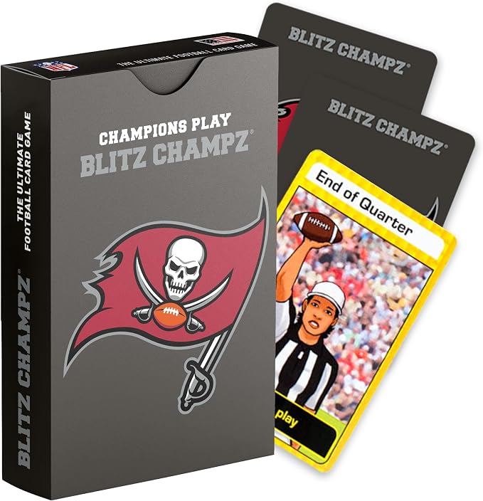Blitz Champz Tampa Bay Buccaneers – Official NFL Playing Cards & Buccaneers Gifts for Men & Women, Fun Travel Card Games for Adults & Kids Ages 7+, Ideal Camping Games for Friends & Family Game Night