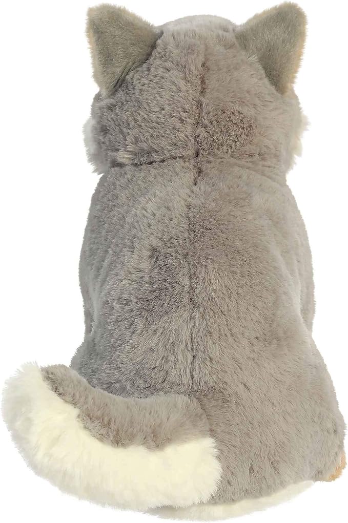 Aurora® Responsibly Made Eco Nation™ Wolf Stuffed Animal - Ideal for Playtime Adventures - Perfect for Birthdays or Just Because - Gray 9 Inches