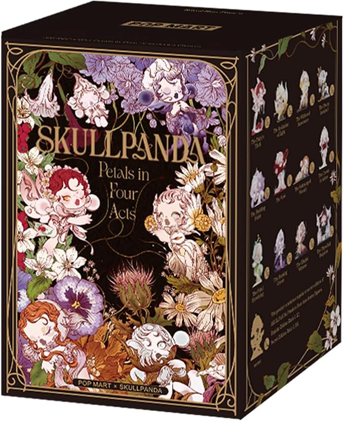 POP MART SKULLPANDA Petals in Four Acts Series Action Figures, Blind Box, Mystery Box, Collectible Toys Home Decorations, Holiday Birthday Gifts for Girls and Boys, Single Box