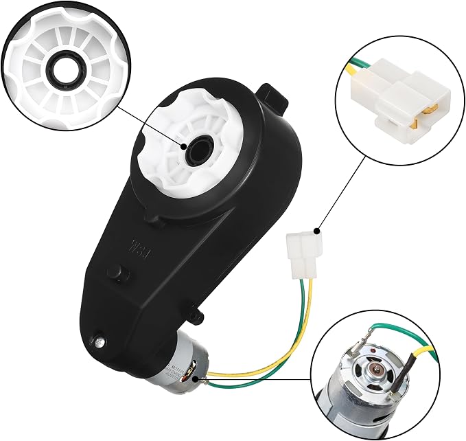 2Pcs 24V 40000RPM Kids Ride On Car Gearbox Motor,24V Motor Gearbox Upgrade High Speed RS555 Drive Engine Match 24 Volt Kids Ride On Toys Car Motors
