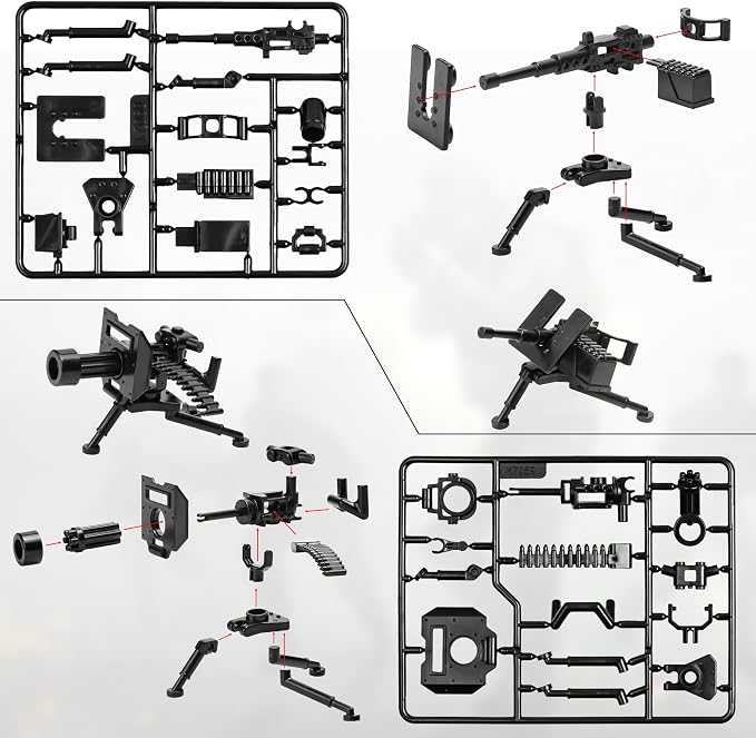 25 Pcs Weapons Pack Military Toy Soldiers Figures Army Equipment Toy Set - Gear Sets Pieces Weapon Battle Building Blocks Compatible with Major Brand, 3 Years Old and up