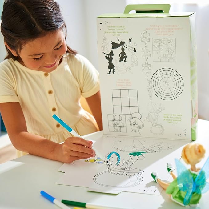 Disney Store Official Tinker Bell Story Doll - 11 Inches - Includes Coloring Book and Additional Dress, Princess Doll in Classic Outfit, Disney Princess Toys
