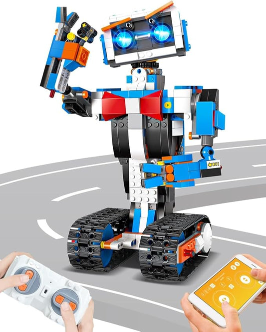 Robot Building Kits for Kids, Stem Toys for Boys Age 8-12, APP & Remote Control Educational Coding Building Sets, Programmable Robot for Kids, Rechargeable Robotic Kit Gifts for Girls Boys (728 PCS)