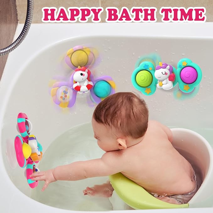 4 in 1 Baby Toys 6 to 12 Months,Learning Toys for Babies 6 12 18 Months, Infant Toys Stacking Rings,Busy Cube,Spinner Toys,Tissue Box Toy,Sensory Educational Gift for Toddlers Aged 1-3