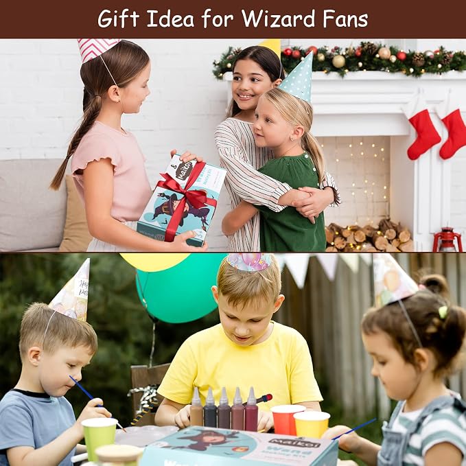 Maikoi Magic Wizard Wand Making Kit DIY Craft Set for Kids Adult Birthday Party Gift Make Your Own 16 Wands (45-Piece)