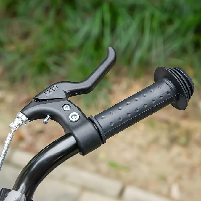 Aosom Youth Scooter, Kick Scooter with Adjustable Handlebars, Double Brakes, 16" Inflatable Rubber Tires, Basket, Cupholder
