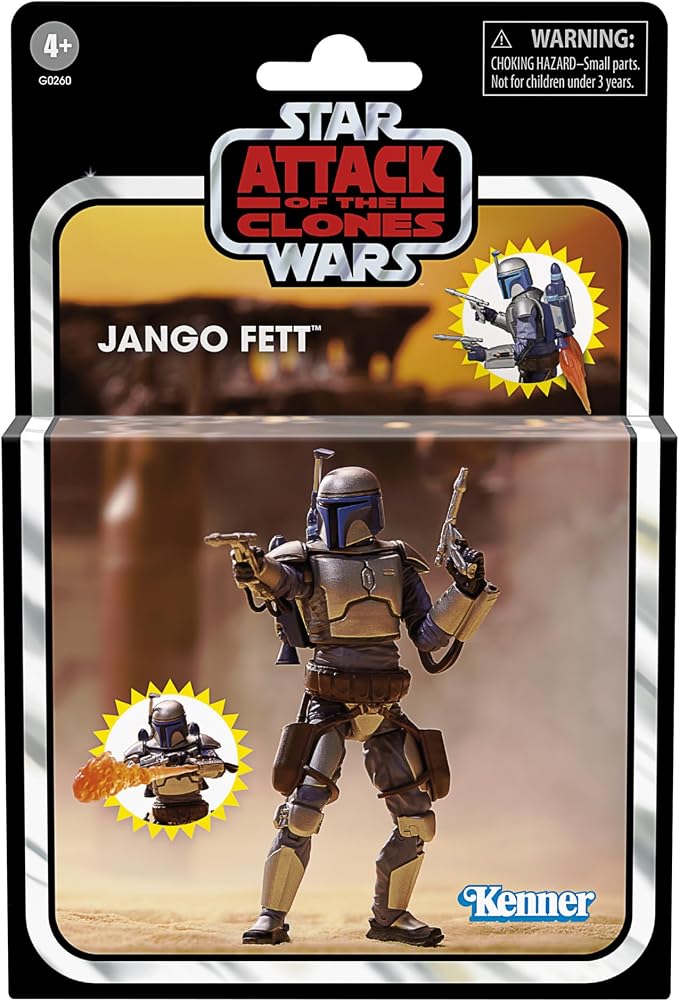 Star Wars The Vintage Collection, Jango Fett, Star Wars: Attack of The Clones, Deluxe Collectible Figure 3.75"