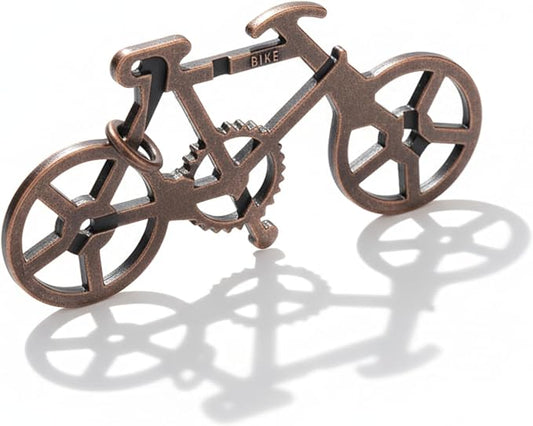 Bicycle Puzzle by Sharp Brain Zone – Premium Durable Metal Brainteaser | Challenging 3D Mechanical Logic Game, Focus & Stress Relief Tool, Travel Brain Teaser & Unique Gift for Puzzle Lovers