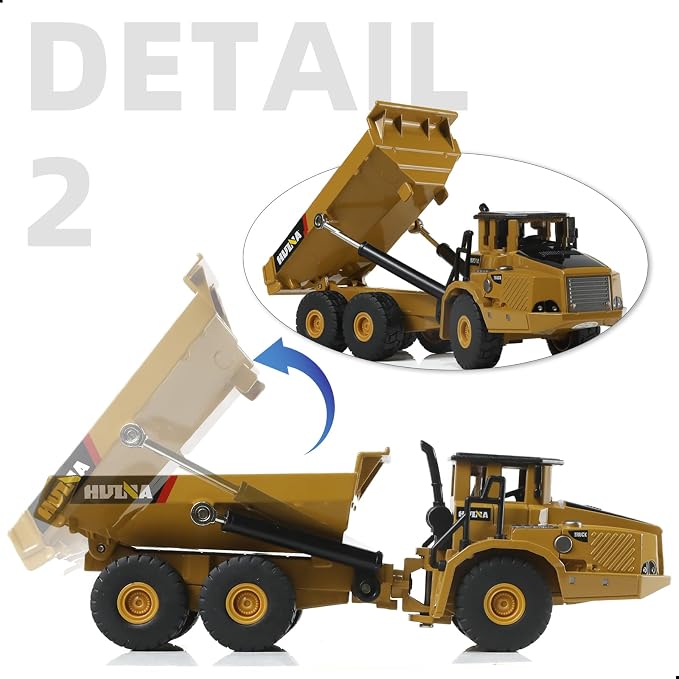 Dump Truck and Excavator Toys Set, Construction Vehicle Diecast Dump Truck Model Birthday Gift for Adult (1/50-Dump & Excavator Set)
