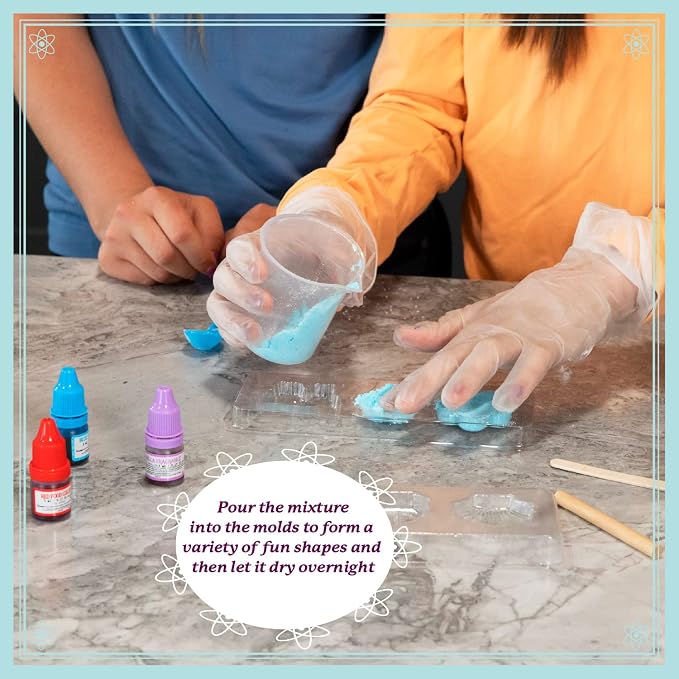 MindWare Science Academy Bath Bomb lab - A 20pc DIY Experiment kit for Boys & Girls - Make 4+ Bath Bomb Experiments - Great Gift for Children & Teenagers