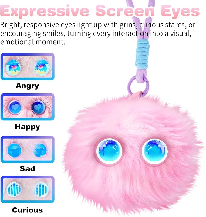 AI Smart Stuffed Animal, Cute Interactive Electronic Toys, Emotional Eyes, Bedtime Story, Multilingual Learning, Unique Gifts