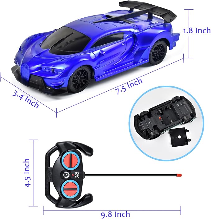 Tuko Remote Control Car Toys, RC Toys for 3+ Years Old Boy and Girl Gift (Blue)