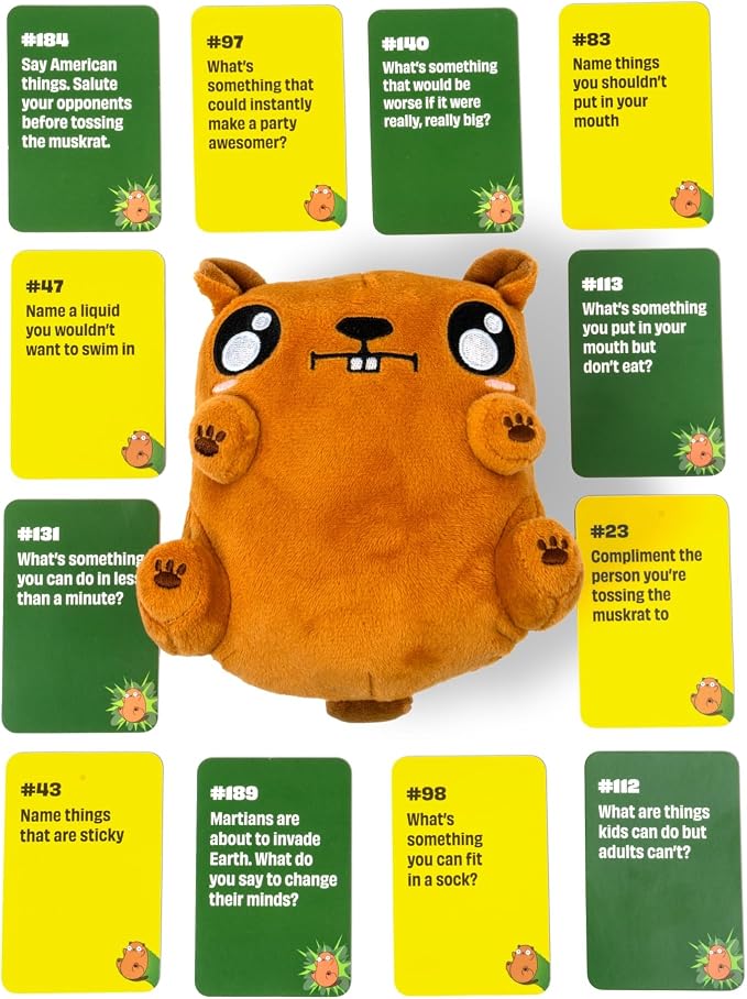 DSS Games Gimme that Muskrat: A Rodent-Tossing Party Game [Hot Potato, Inside or Outside Family Activity, Game Night, Great for Kids, Teens, and Adults Idea | Ages 8 and Up]