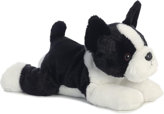 Aurora® Adorable Flopsie™ Buster™ Boston Terrier Stuffed Animal - Used to Create Imaginative Play Adventures - Perfect for Birthdays, Kids and Adults, All Ages - Black 12.5 Inches