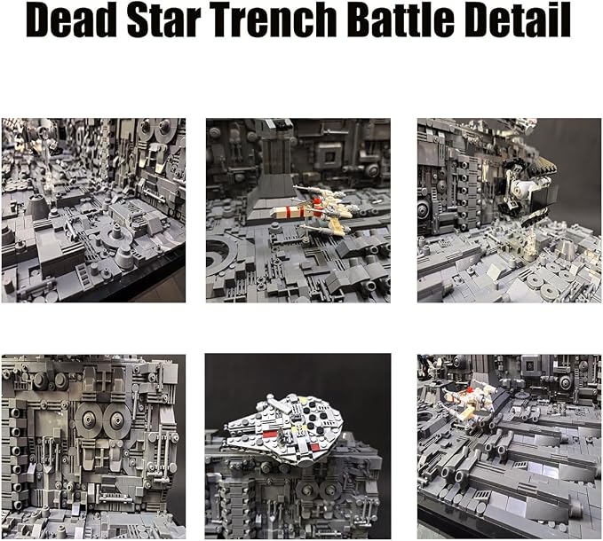 Micro Space War View Building Block Set,Creative Activity Hobbies, Display for Teens & Adults,MOC Dead Star Trench Battle Bricks Creative Hobby & Home Decor(3858 Piece)