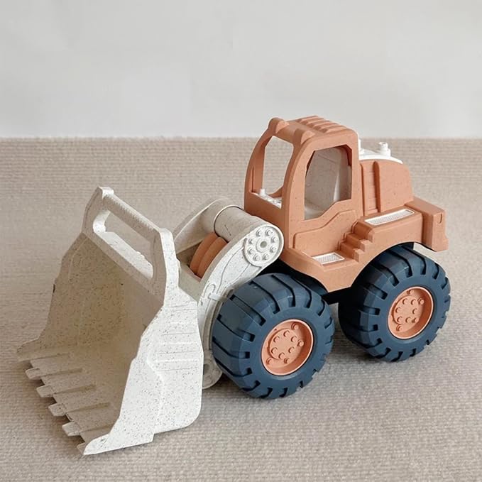 Beach Toy Set – Premium Sand Toys with Shovel & Molds, Eco-Conscious Travel Beach Kit for Outdoor Play & Summer Adventures (Bulldozer)