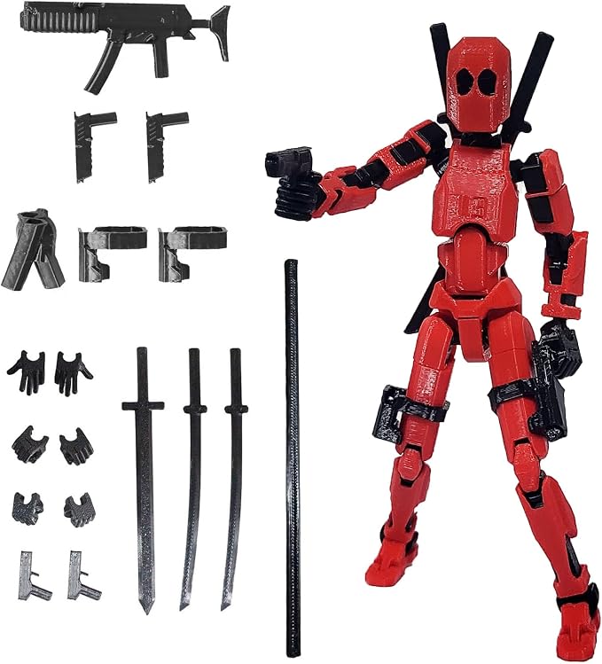 FoxVilla Assembly Completed T13 Action Figure, Titan 13 3D Printed Action Figure, 3D Printed Titan13, Assembled Dummy 13 Lucky 13 Toy Figure