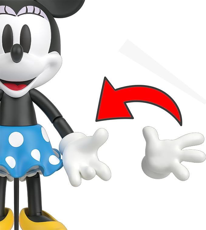 Mattel Disney 100 Collectible Action Figures Mickey and Minnie Mouse, Posable Characters, Swappable Head & Hands, Soft Good Elements