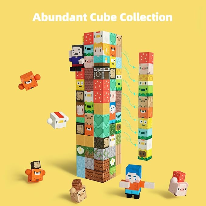 GobiDex 100PCS Magnetic Blocks Animal Toys, Build MagWonder with Building Construction Playset, STEM Pretend Play Gifts for Kids