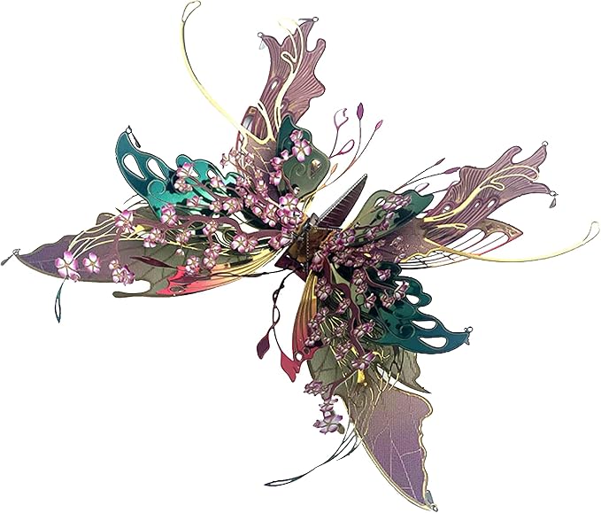 3D Metal Puzzles for Adults,Butterfly Model Building Kits,Cute Insect Design,Brain Teaser Puzzle,DIY Mechanical Assembly Kit Creative Ornament Suitable for Home Decor Art Craft (Pink)