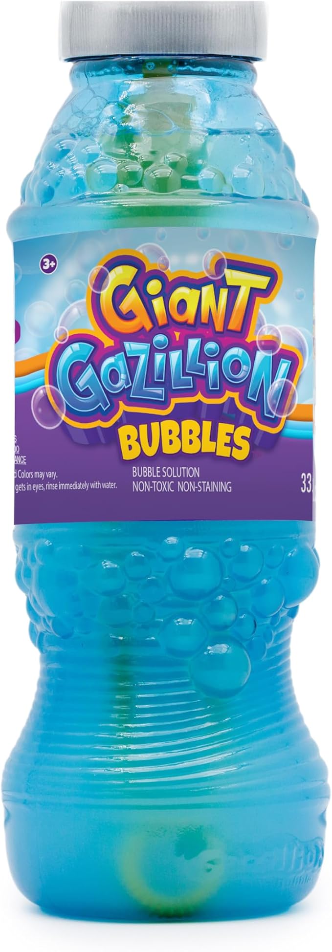 Gazillion Giant Bubble Solution 1 L – Creates Huge, Extra‑Elastic Bubbles, Safe & Non‑Toxic, Includes 7‑in‑1 Bubble Wand, Outdoor Refill for Wands, Machines & Kids’ Party Fun Ages 3 +