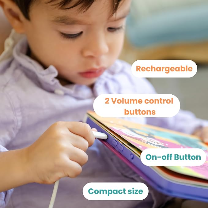 GO GO 30 Classic Nursery Rhymes Sound Book, USB-C Rechargeable, Interactive Musical Learning Book for Toddlers