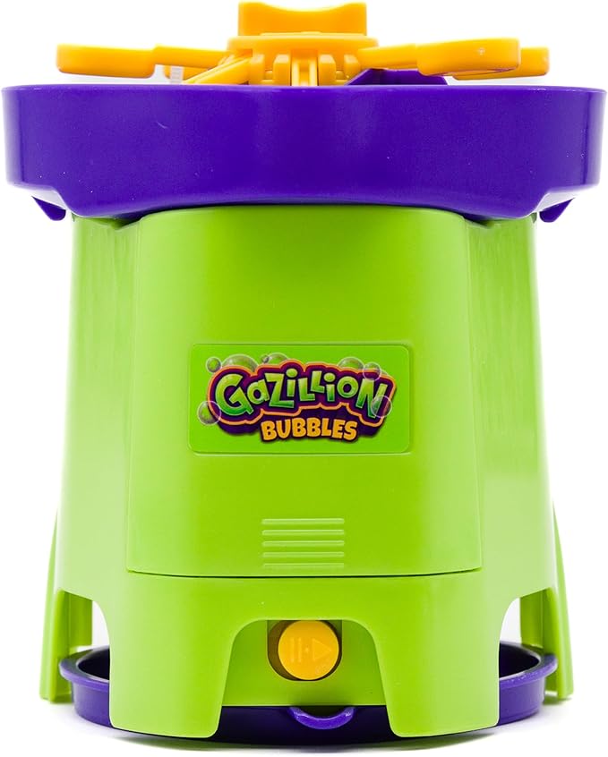 Gazillion Bubbles Tiny Typhoon, Compact Bubble Machine, Powerful Bubble Blower for Maximum Fun, Easy to Clean & Portable, Includes 4 oz Gazillion Bubble Non-Toxic Solution