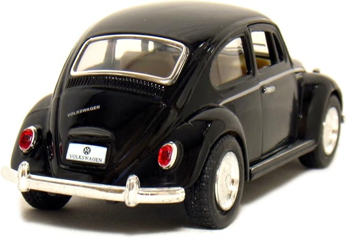 KiNSMART - 1967 Volkswagen Classic Beetle 5 Inch 1:32 Scale Die Cast Metal Model Toy (Black)